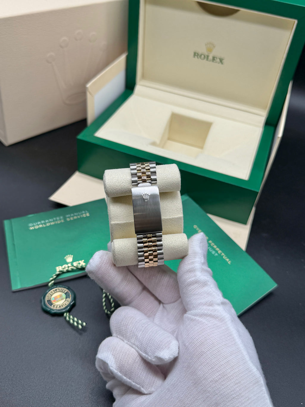 Rolex Datejust 36mm Two-Tone Stainless Steel & 18K Yellow Gold White Roman Numeral Dial Fluted Bezel Jubilee Bracelet