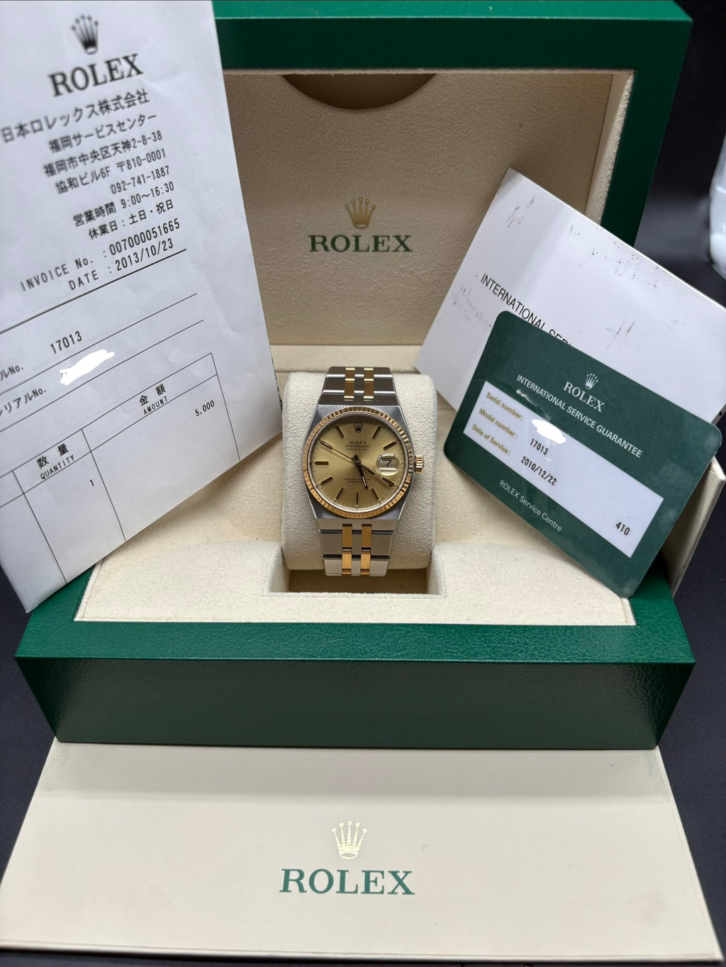 Rolex Datejust Oysterquartz 36mm Champagne Dial