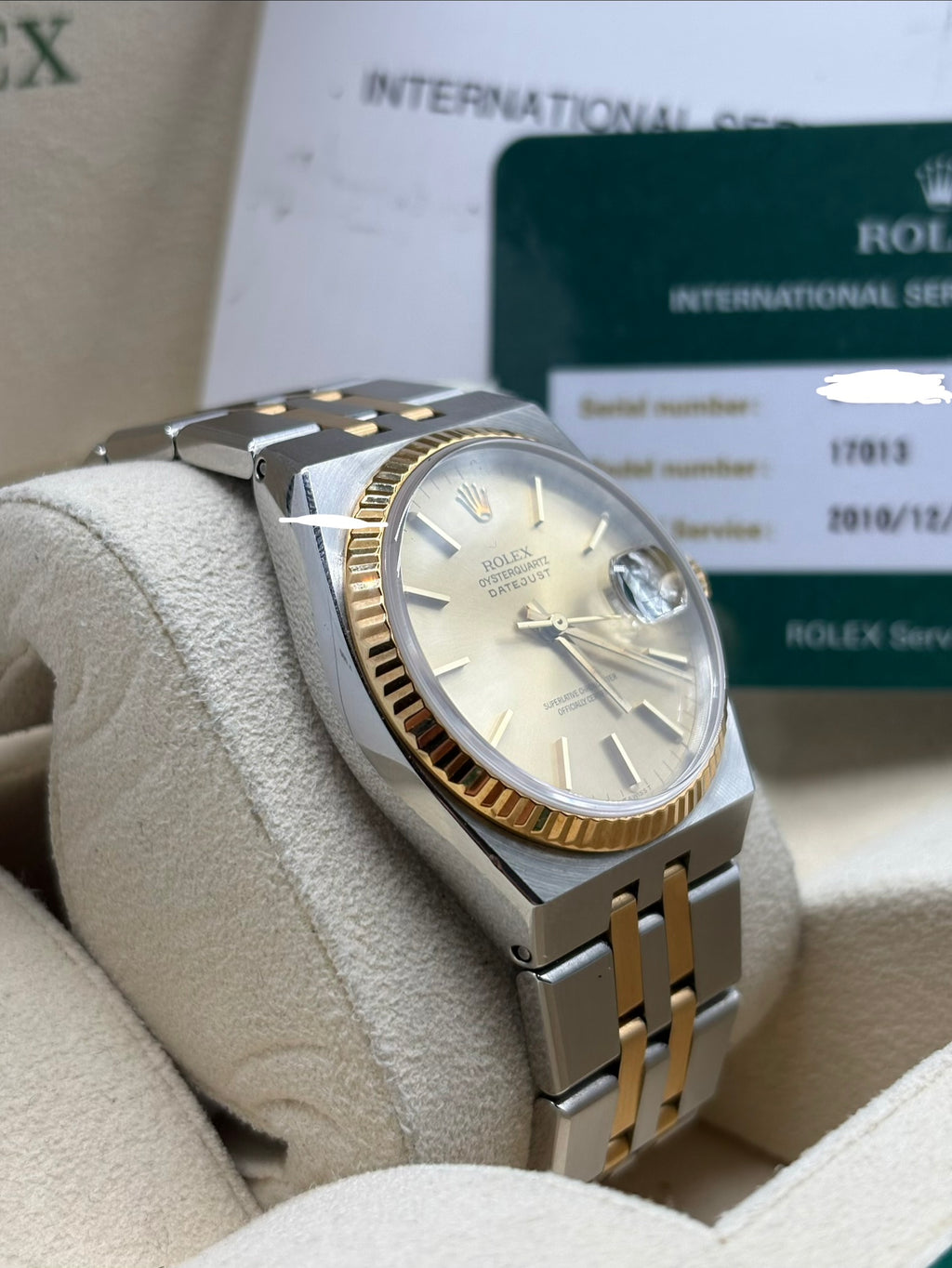 Rolex Datejust Oysterquartz 36mm Champagne Dial