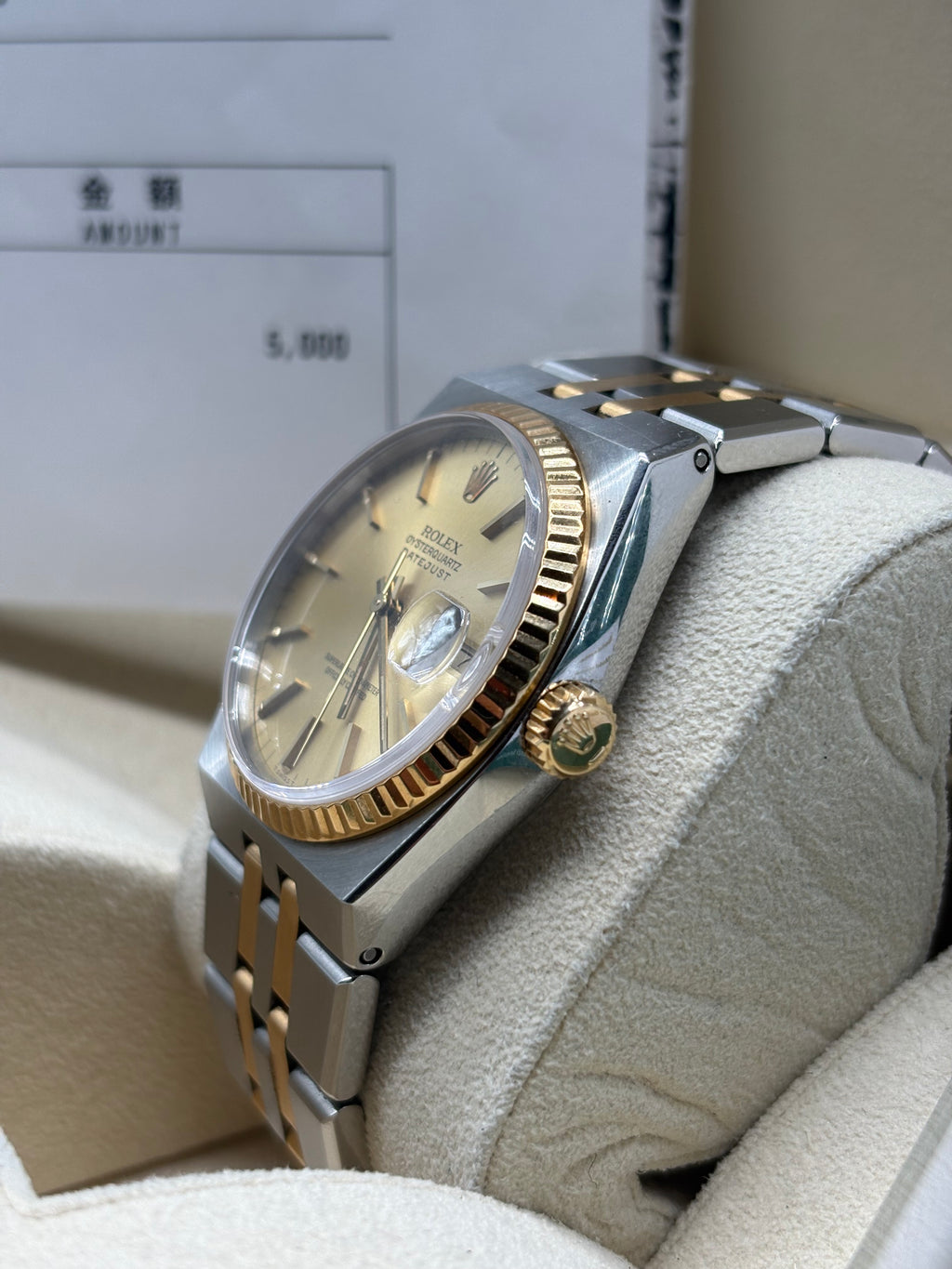 Rolex Datejust Oysterquartz 36mm Champagne Dial