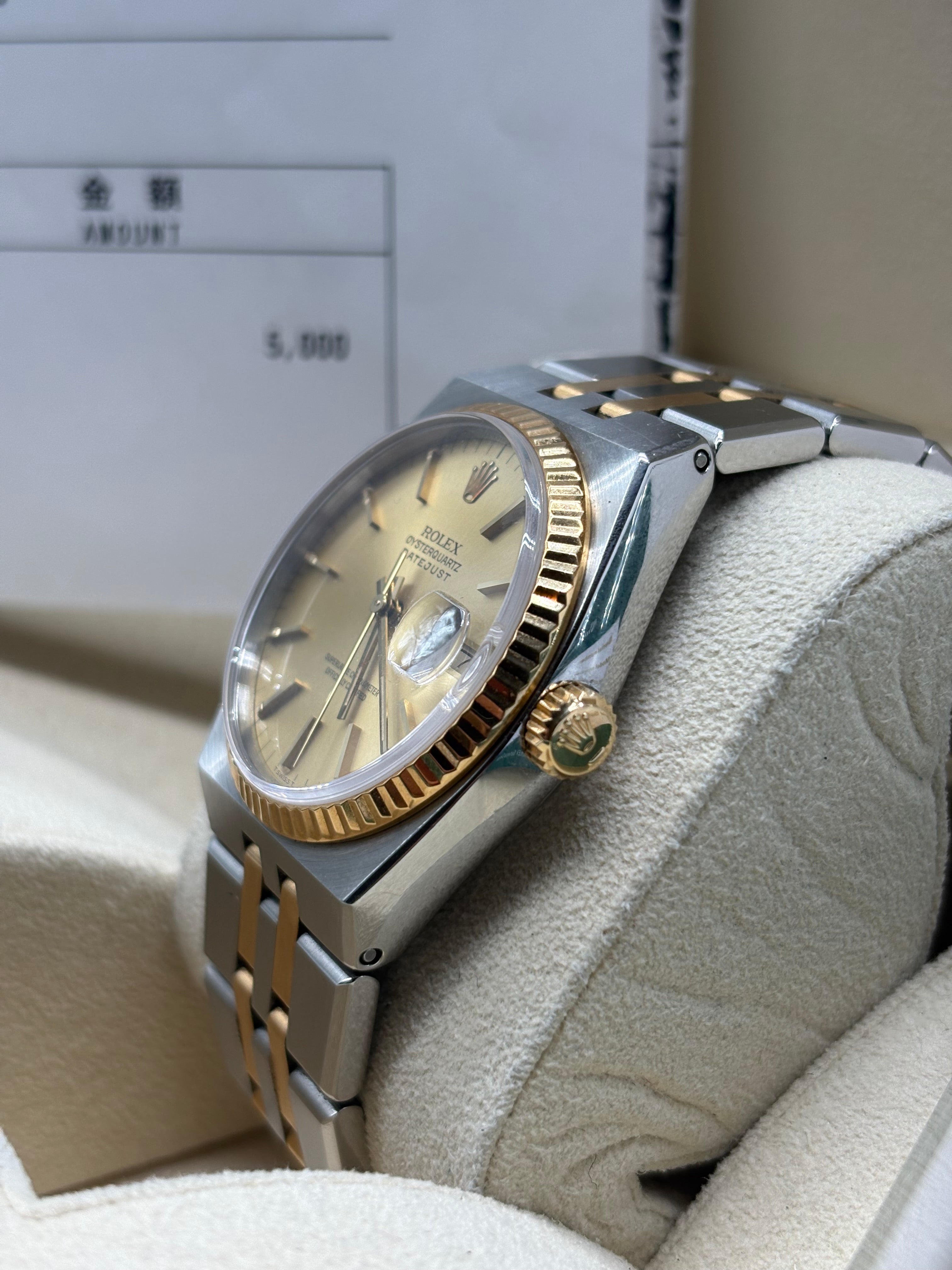 Rolex Datejust Oysterquartz 36mm Champagne Dial