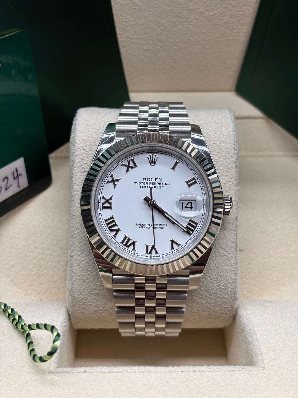 Rolex Datejust 41mm White Roman Dial Full-Set