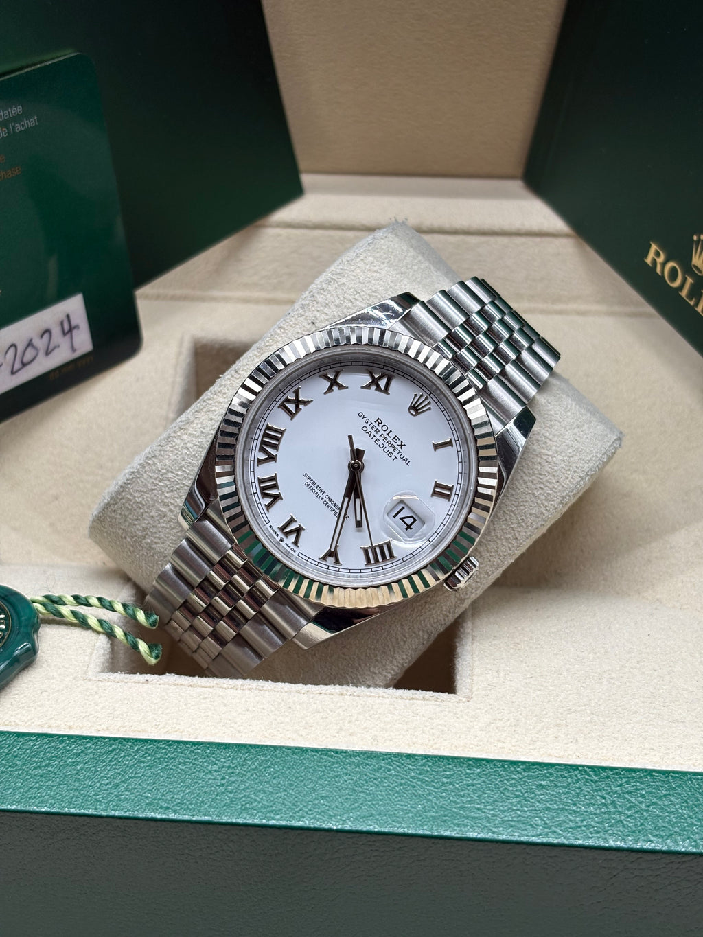 Rolex Datejust 41mm White Roman Dial Full-Set