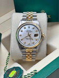 Rolex Datejust 36 Two-Tone Yellow Gold Mother-of-Pearl Diamond Dial