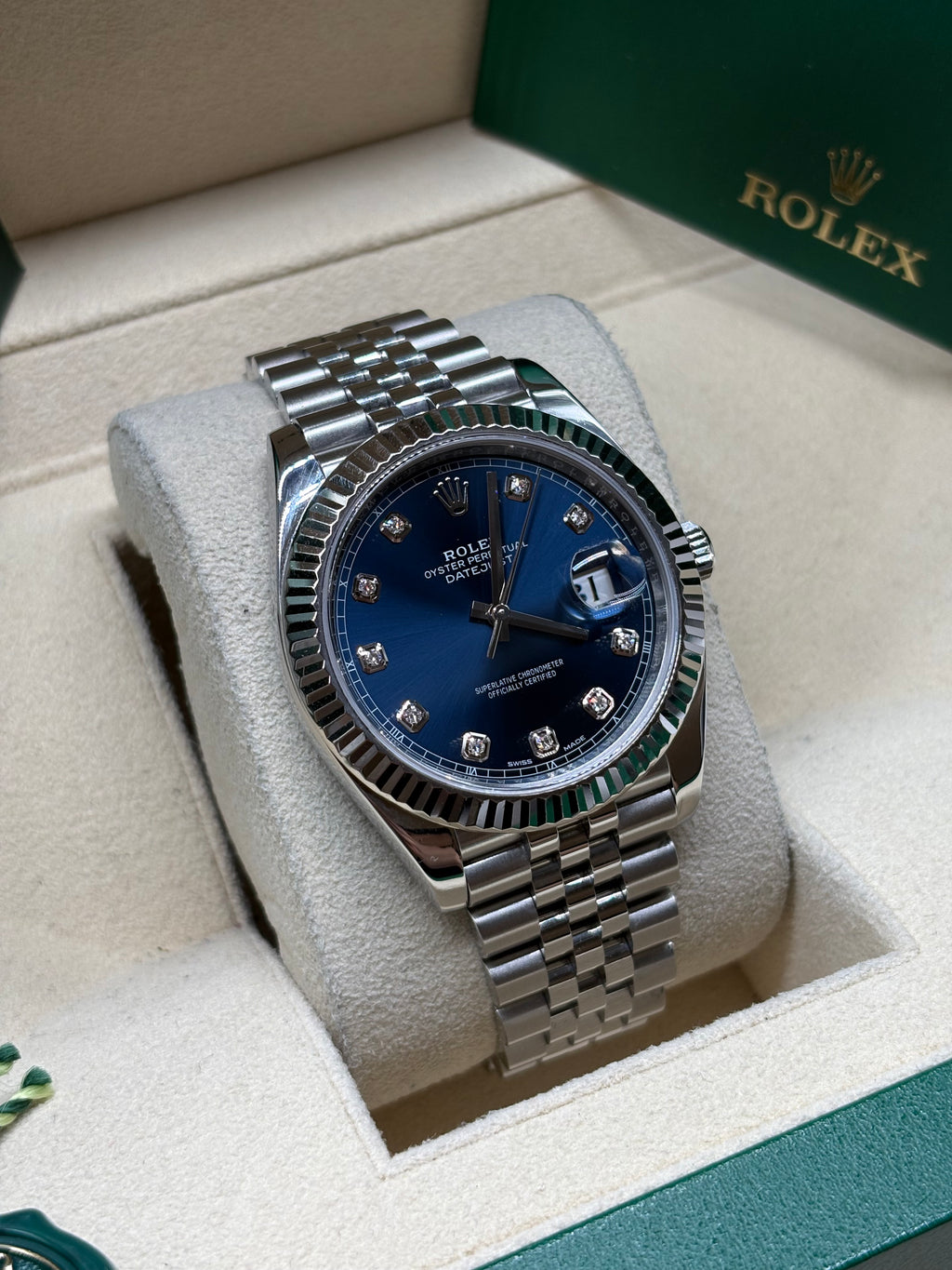 Rolex Datejust 41mm Blue Diamond Dial Full-Set