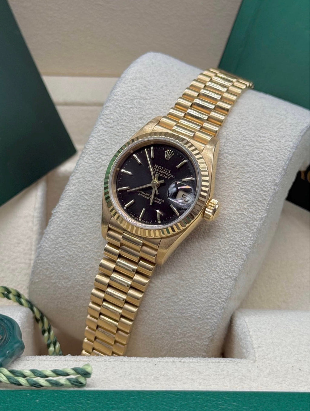 Rolex Datejust 26 Solid Yellow Gold Black Dial Ref. 69178
