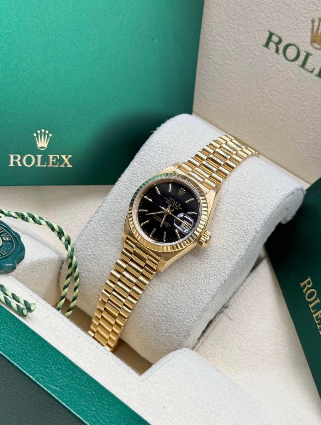 Rolex Datejust 26 Solid Yellow Gold Black Dial Ref. 69178