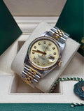Rolex Datejust 36 Two-Tone Yellow Gold Champagne Diamond Dial Ref. 16233