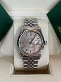 Rolex Datejust 36mm Silver Index Dial Steel & White Gold - Ref. 16234