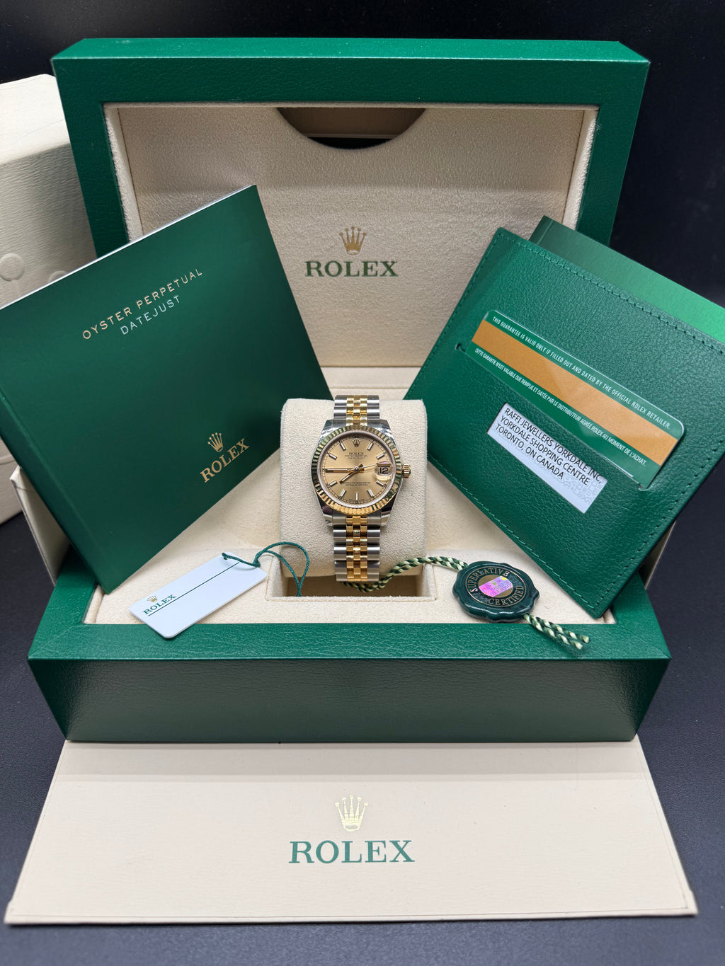 Rolex Datejust 31mm Two-Tone Stainless Steel & 18K Yellow Gold Champagne Dial
