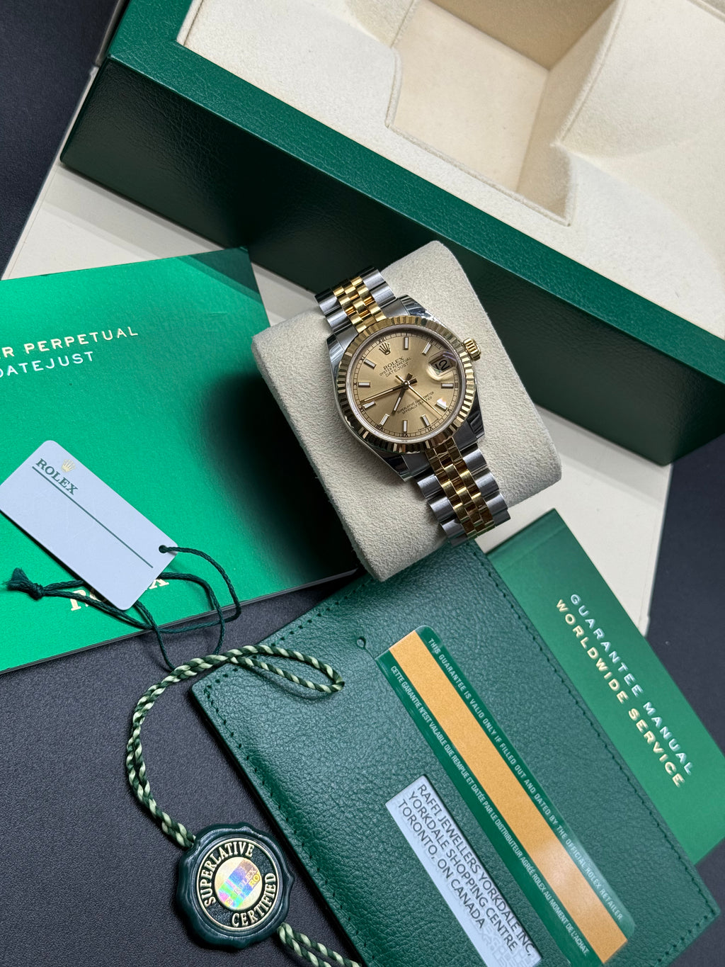 Rolex Datejust 31mm Two-Tone Stainless Steel & 18K Yellow Gold Champagne Dial
