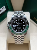 Rolex GMT Master II Sprite 126720VTNR green and black Cerachrom bezel on Jubilee bracelet, 2025 full set at Adonia Jewellers in Yorkville, Toronto