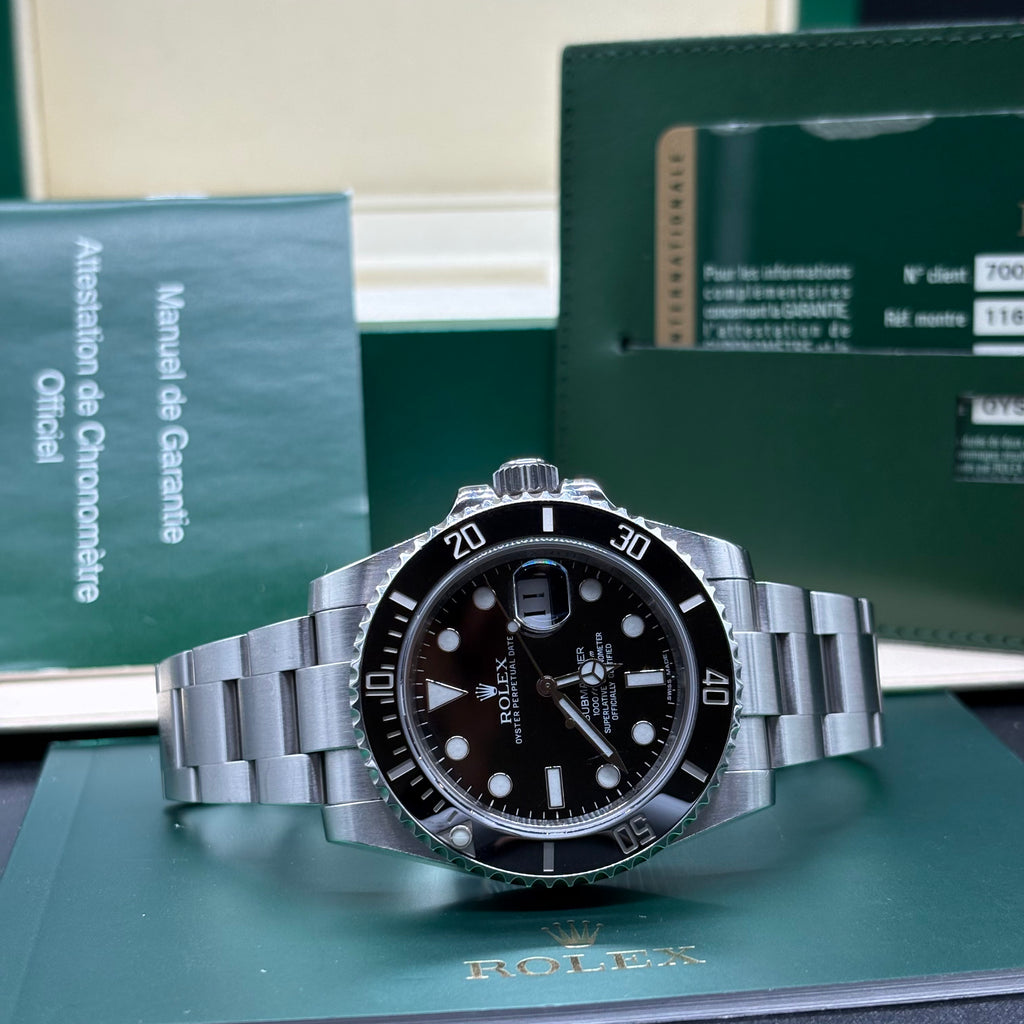 Rolex Submariner Date 40 Black Cerachrom Bezel Black Dial Oystersteel - Ref. 116610LN