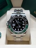 Brand new 2026 Rolex GMT Master II Sprite green and black Cerachrom bezel on Oyster bracelet at Adonia Jewellers in Yorkville, Toronto