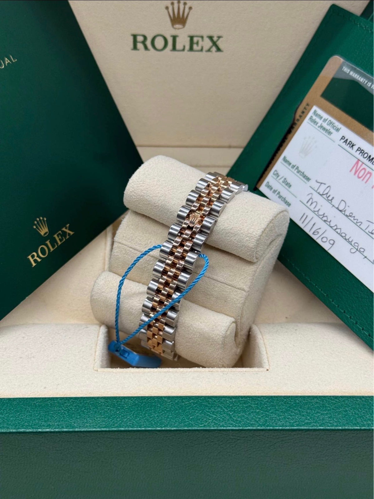 Rolex Lady-Datejust 26mm Black Diamond Dial Hidden Clasp Full Set