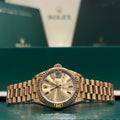 Rolex Datejust 26 Champagne Stick Dial 18K Yellow Gold - Ref. 69178