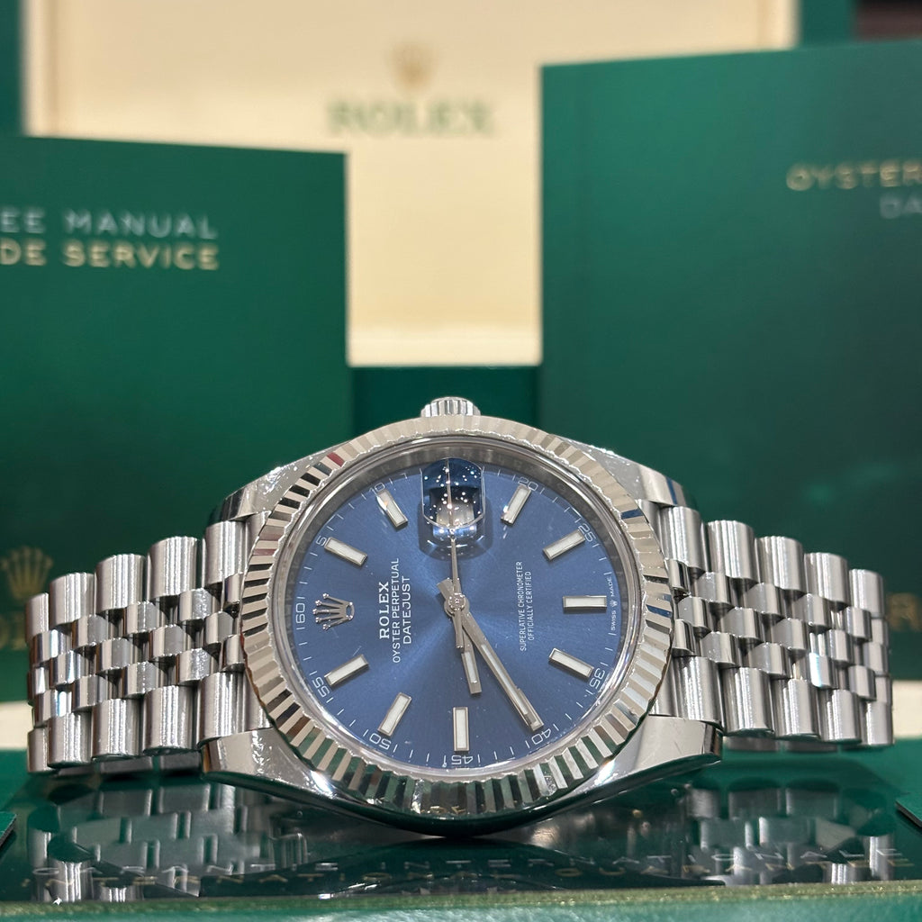 Rolex Datejust 41 Blue Stick Dial Jubilee Fluted - Ref. 126334