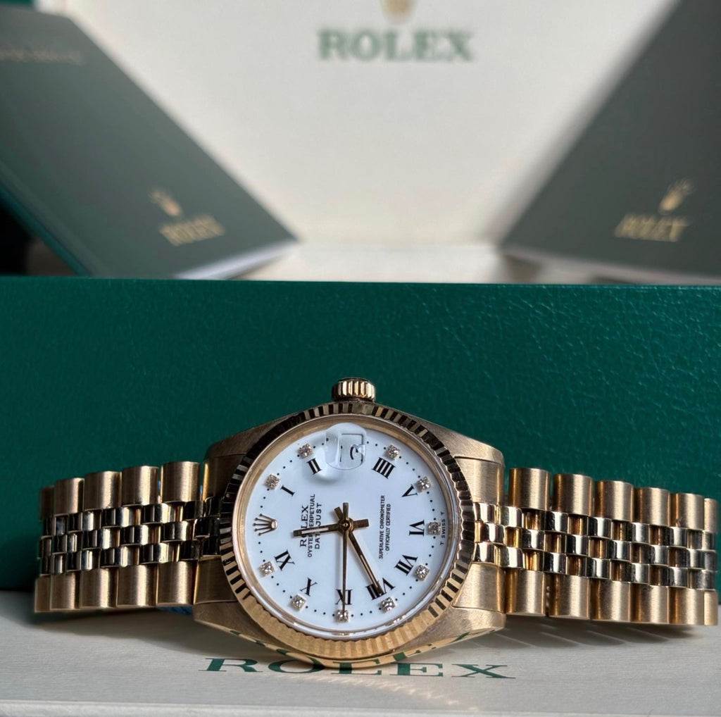 Rolex Datejust 31mm White Roman Diamond Dial
