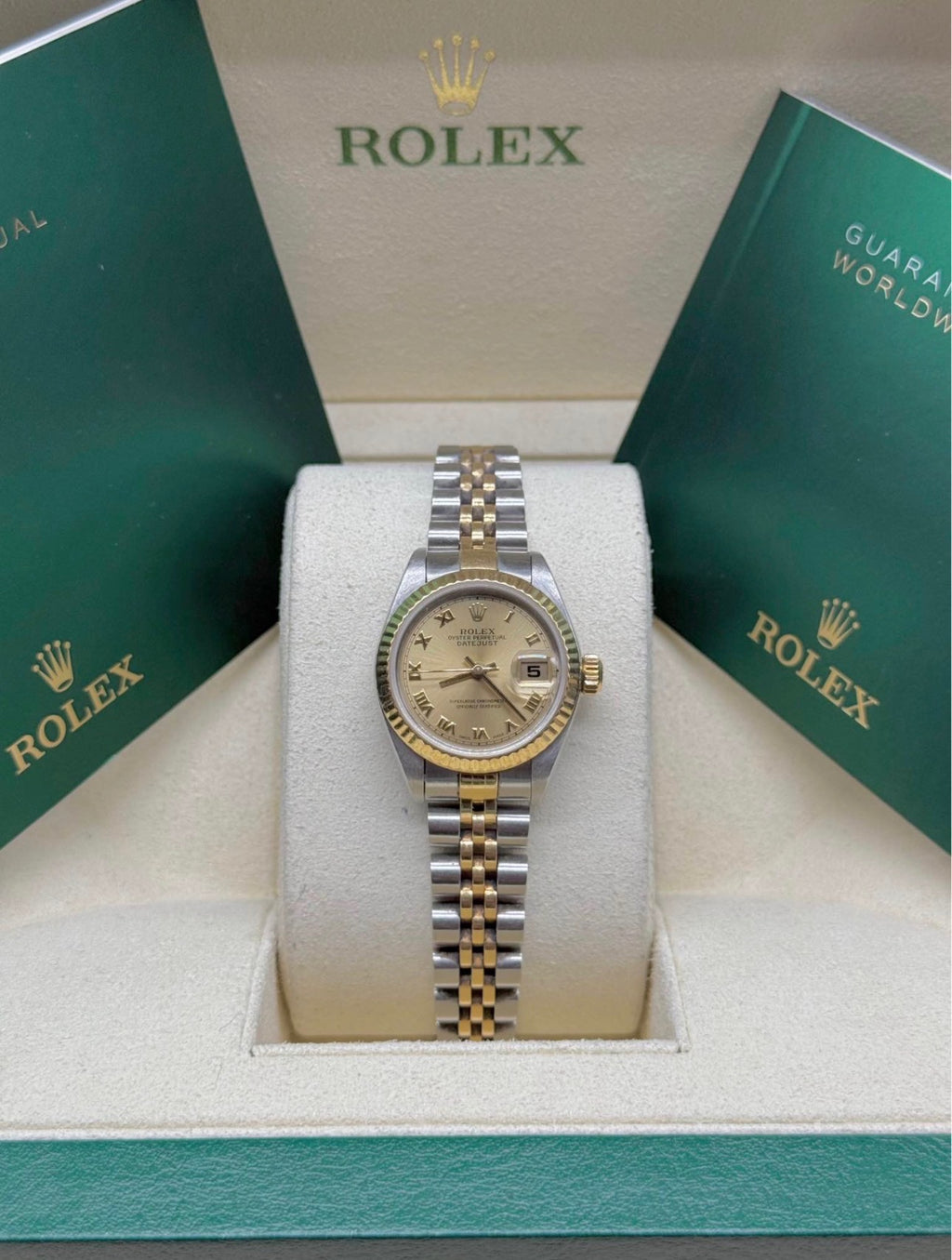 Rolex Datejust 26 Champagne Roman Dial Oystersteel and 18K Yellow Gold
