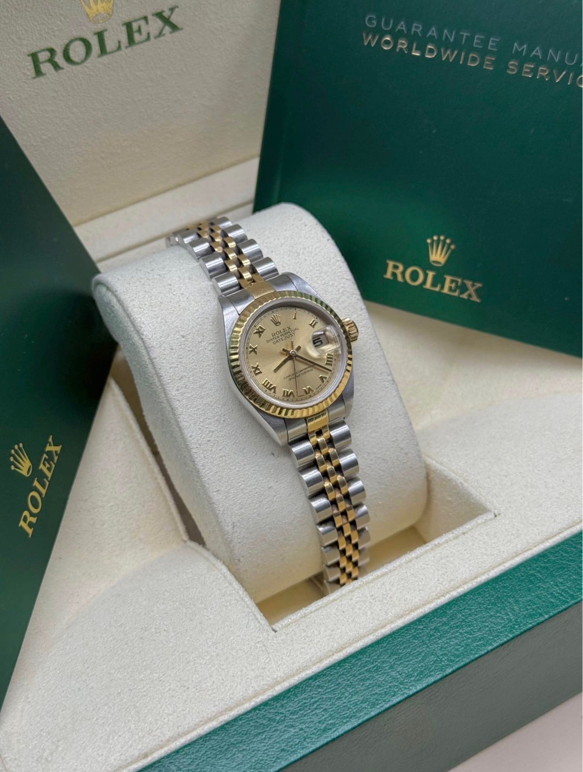 Rolex Datejust 26 Champagne Roman Dial Oystersteel and 18K Yellow Gold