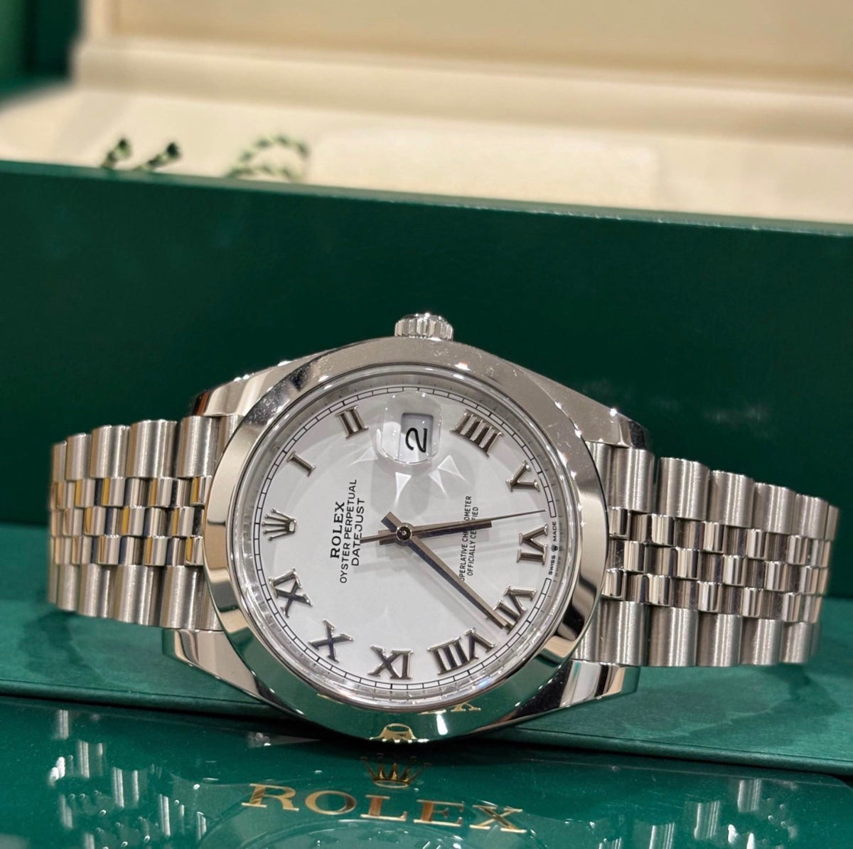 Rolex Datejust 41 White Roman Dial Oystersteel - Ref. 126300