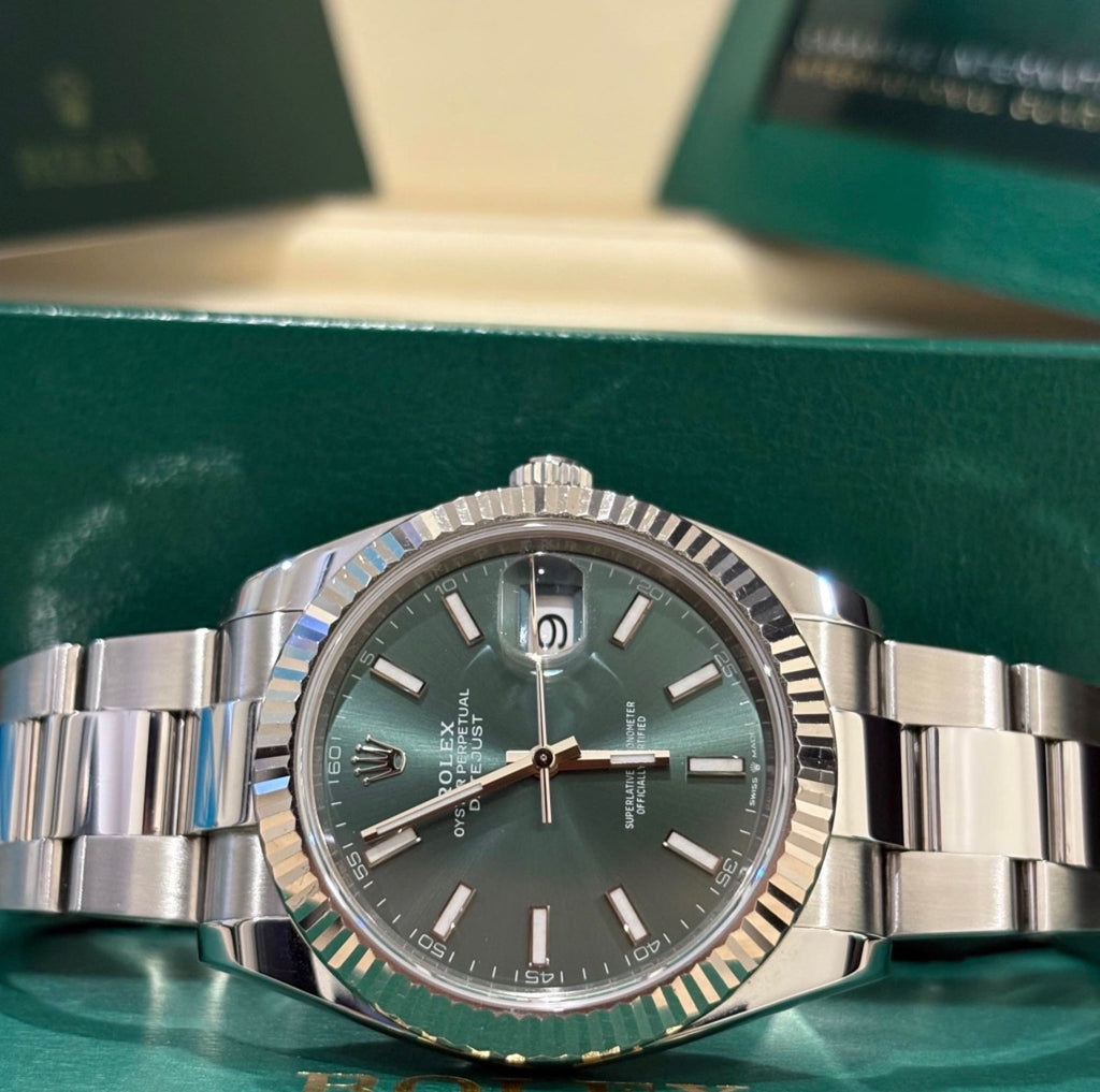 Rolex Datejust 41 Mint Green Dial Oystersteel - Ref. 126334