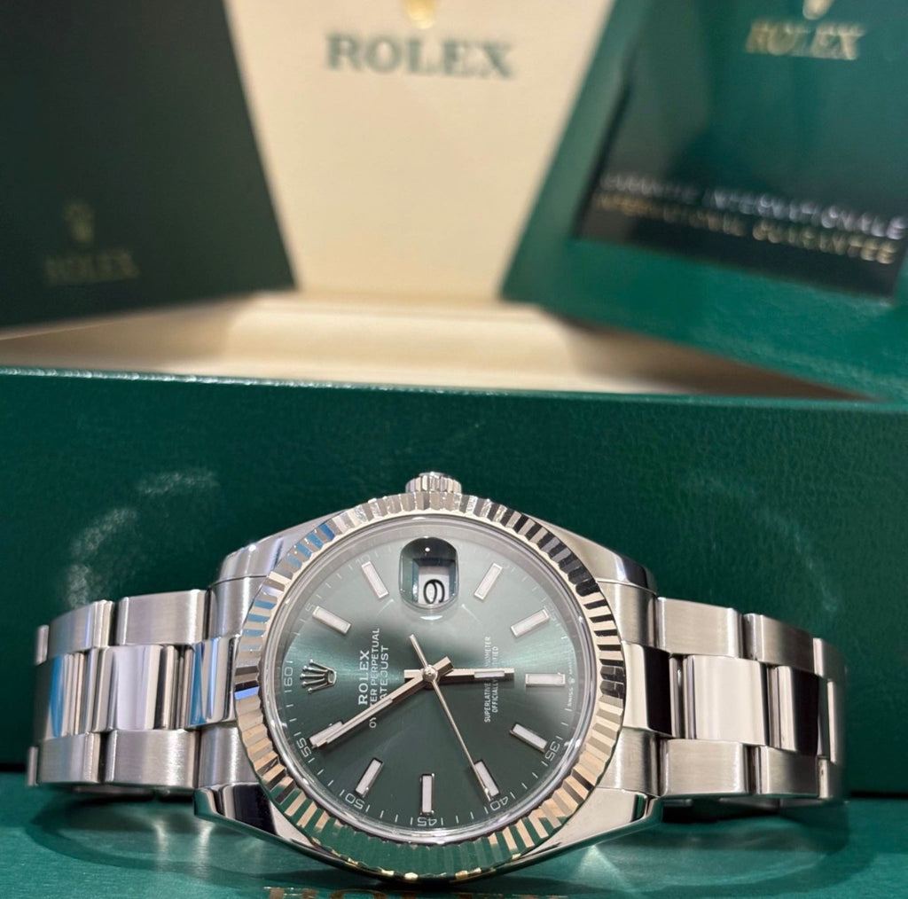 Rolex Datejust 41 Mint Green Dial Oystersteel - Ref. 126334