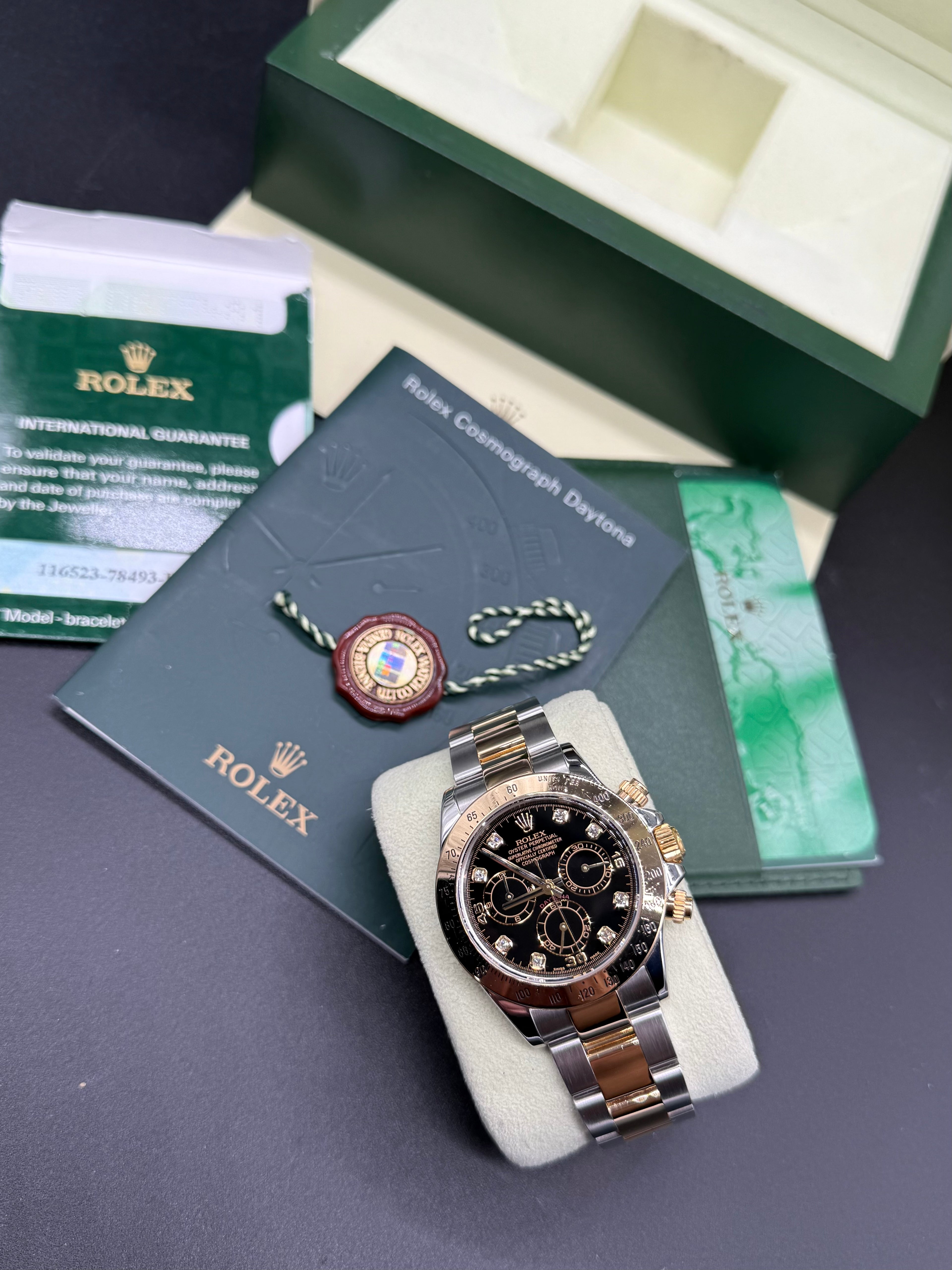 Rolex Daytona Chronograph 40mm Black Diamond Dial