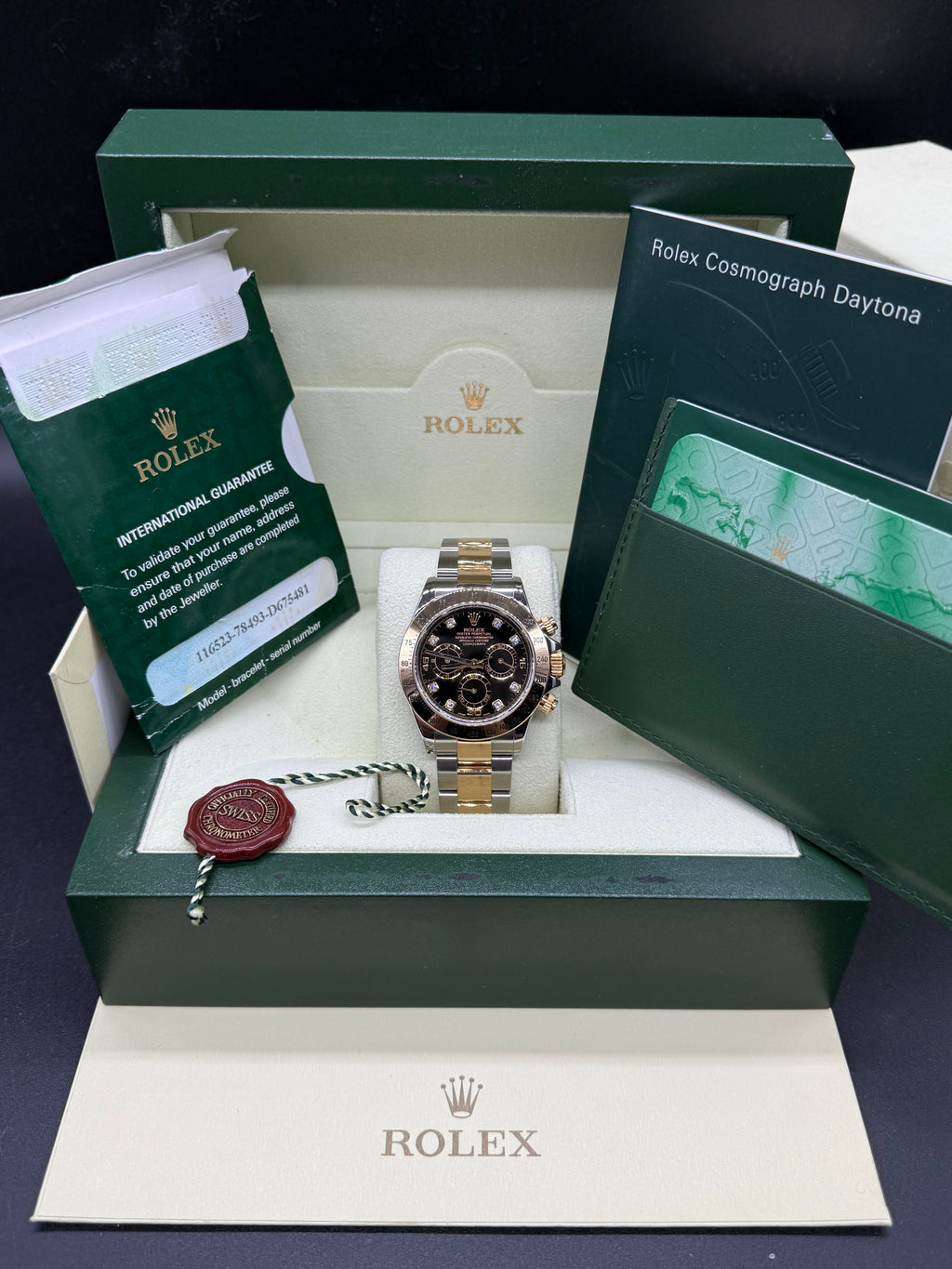 Rolex Daytona Chronograph 40mm Black Diamond Dial