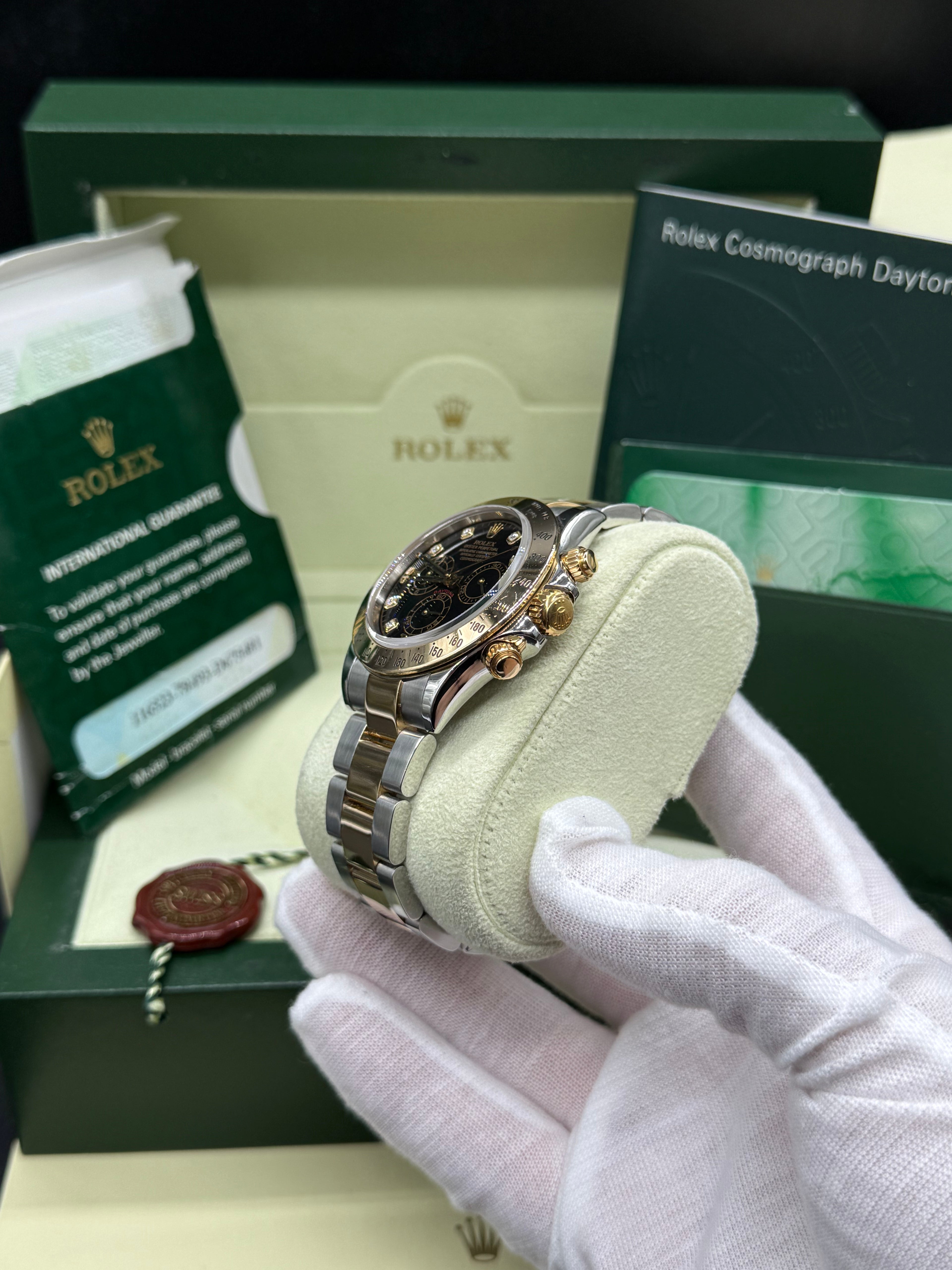 Rolex Daytona Chronograph 40mm Black Diamond Dial