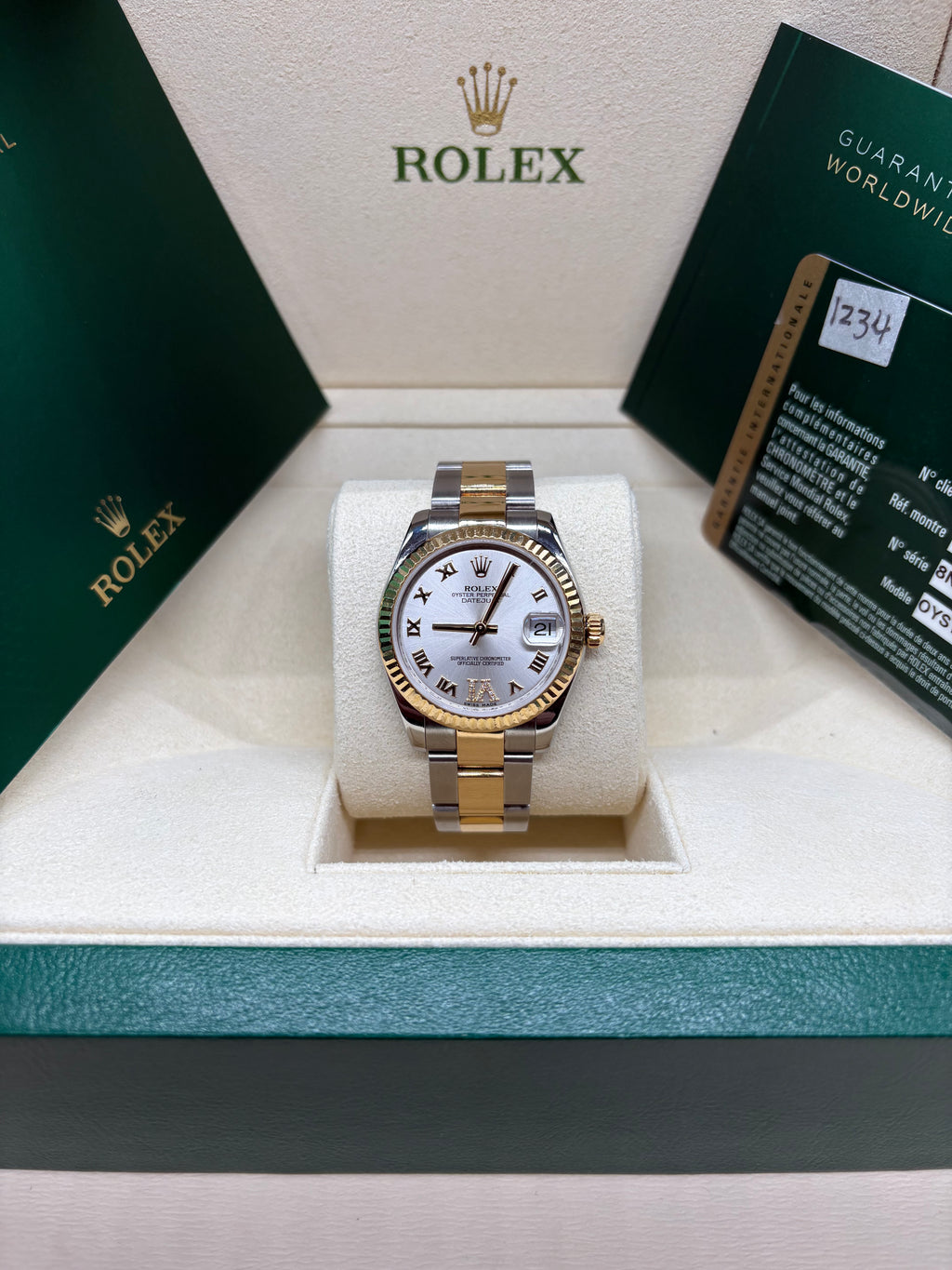 Rolex Lady-Datejust 31 Silver Roman Dial Oystersteel and 18K Yellow Gold - Ref. 178273