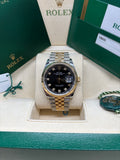 Rolex Datejust 36 Black Diamond Dial Oystersteel and 18K Yellow Gold - Ref. 126233