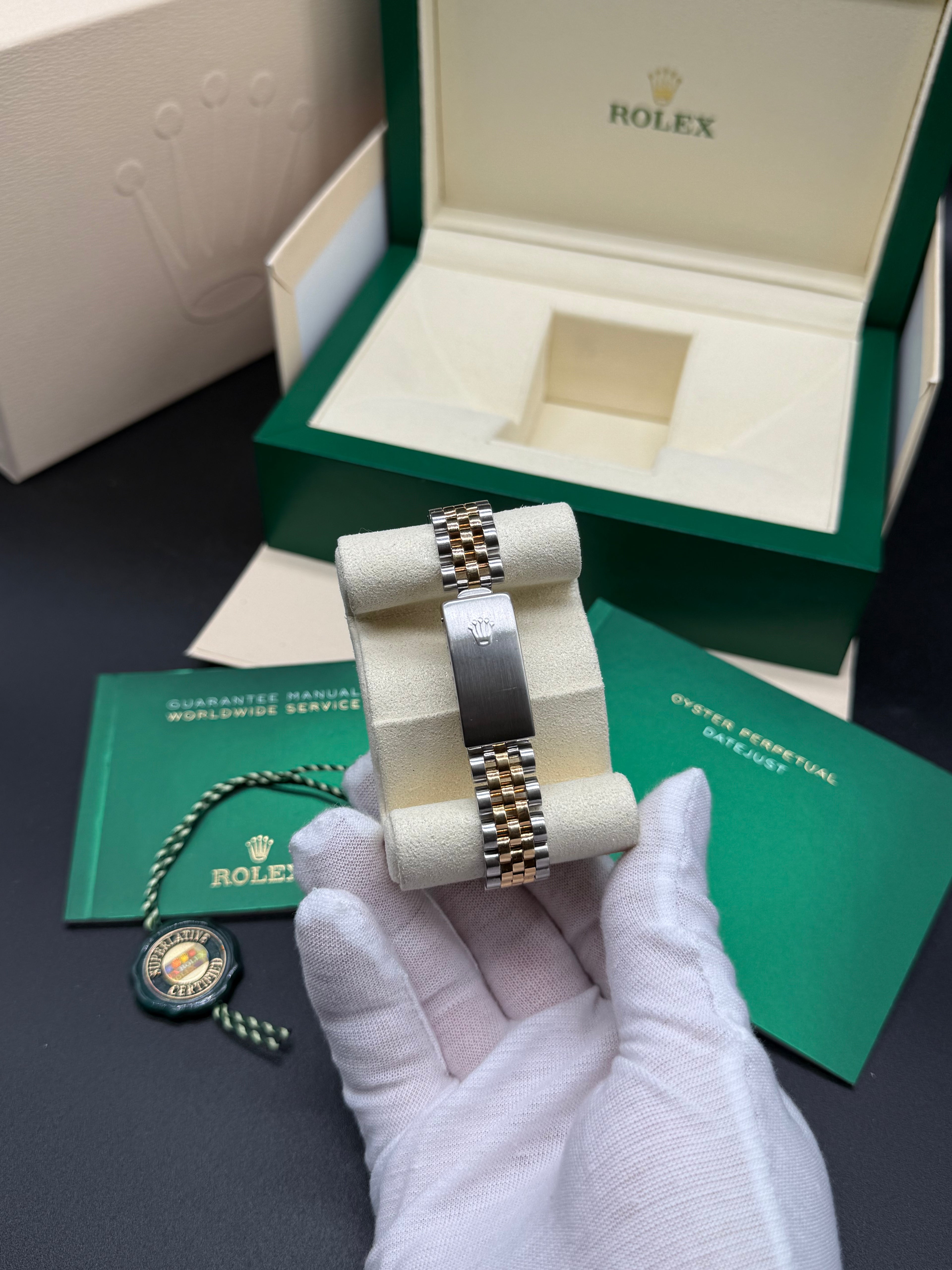 Rolex Lady-Datejust 31mm Two-Tone Stainless Steel & 18K Yellow Gold Green Diamond Dial