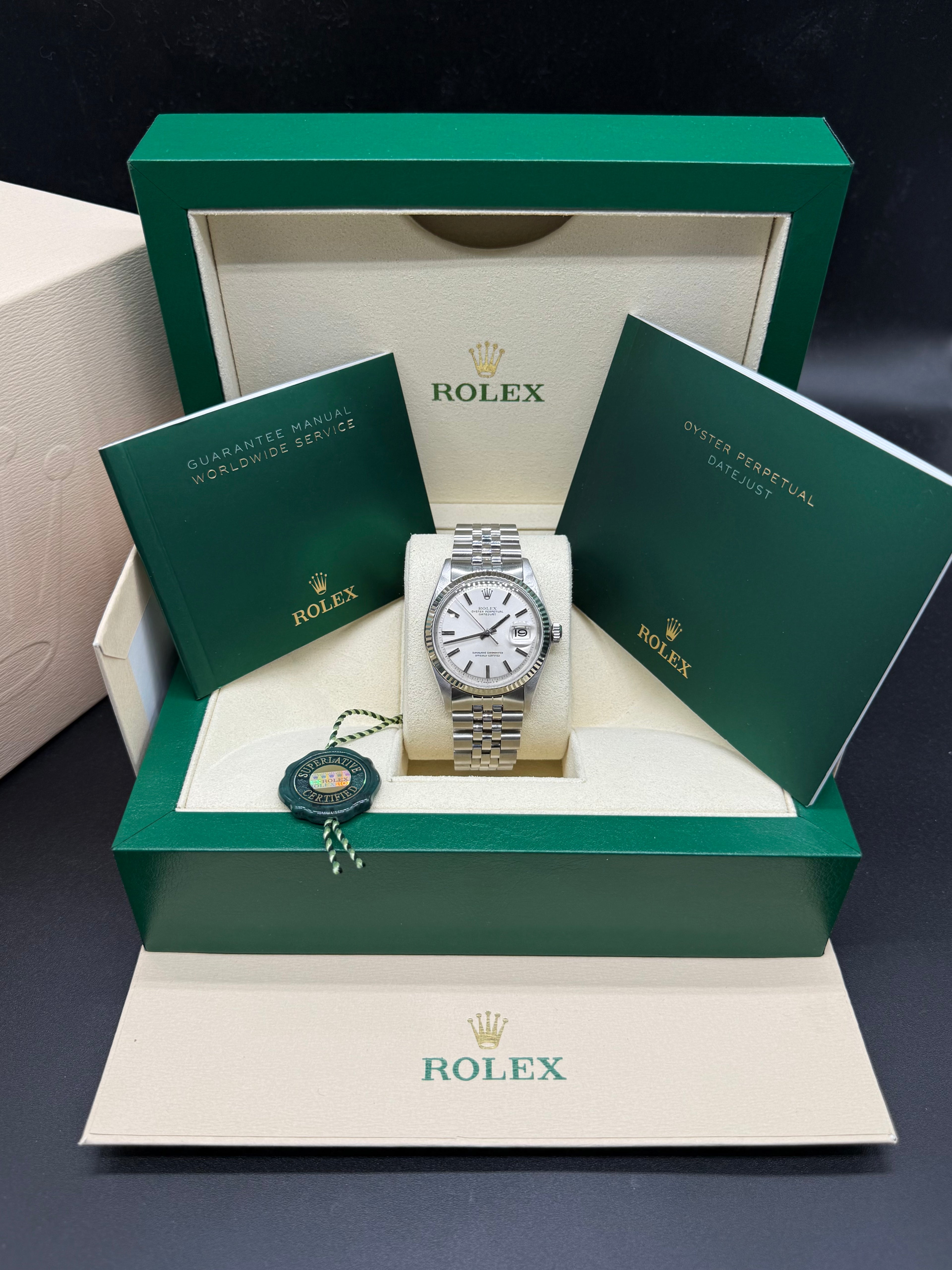 Rolex Datejust 36mm Steel and 18kt White Gold Silver Dial Jubilee Bracelet