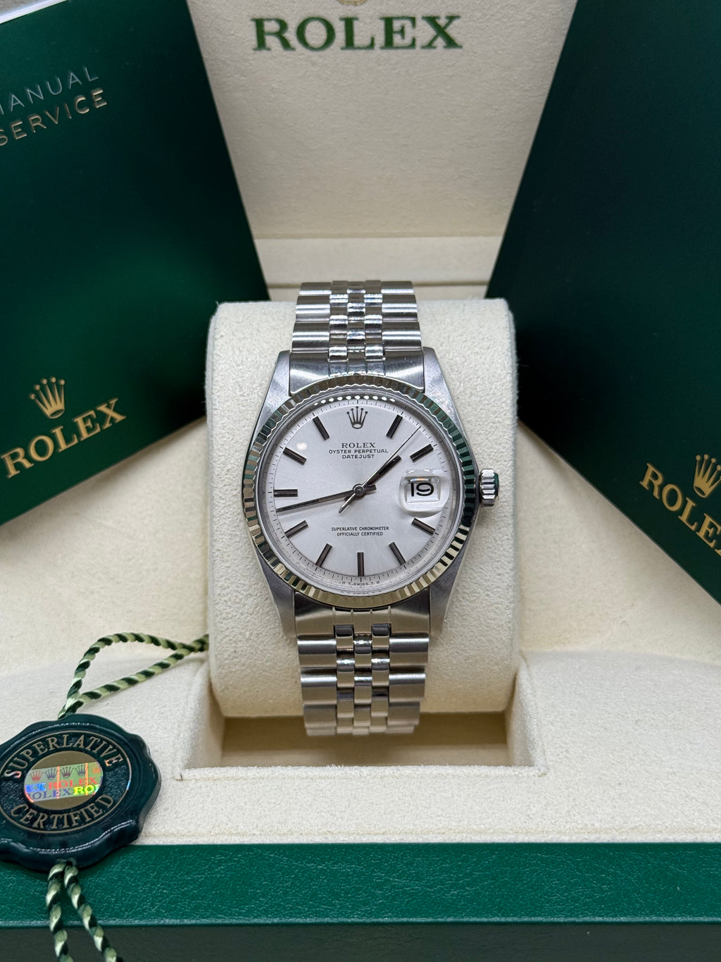 Rolex Datejust 36mm Steel and 18kt White Gold Silver Dial Jubilee Bracelet