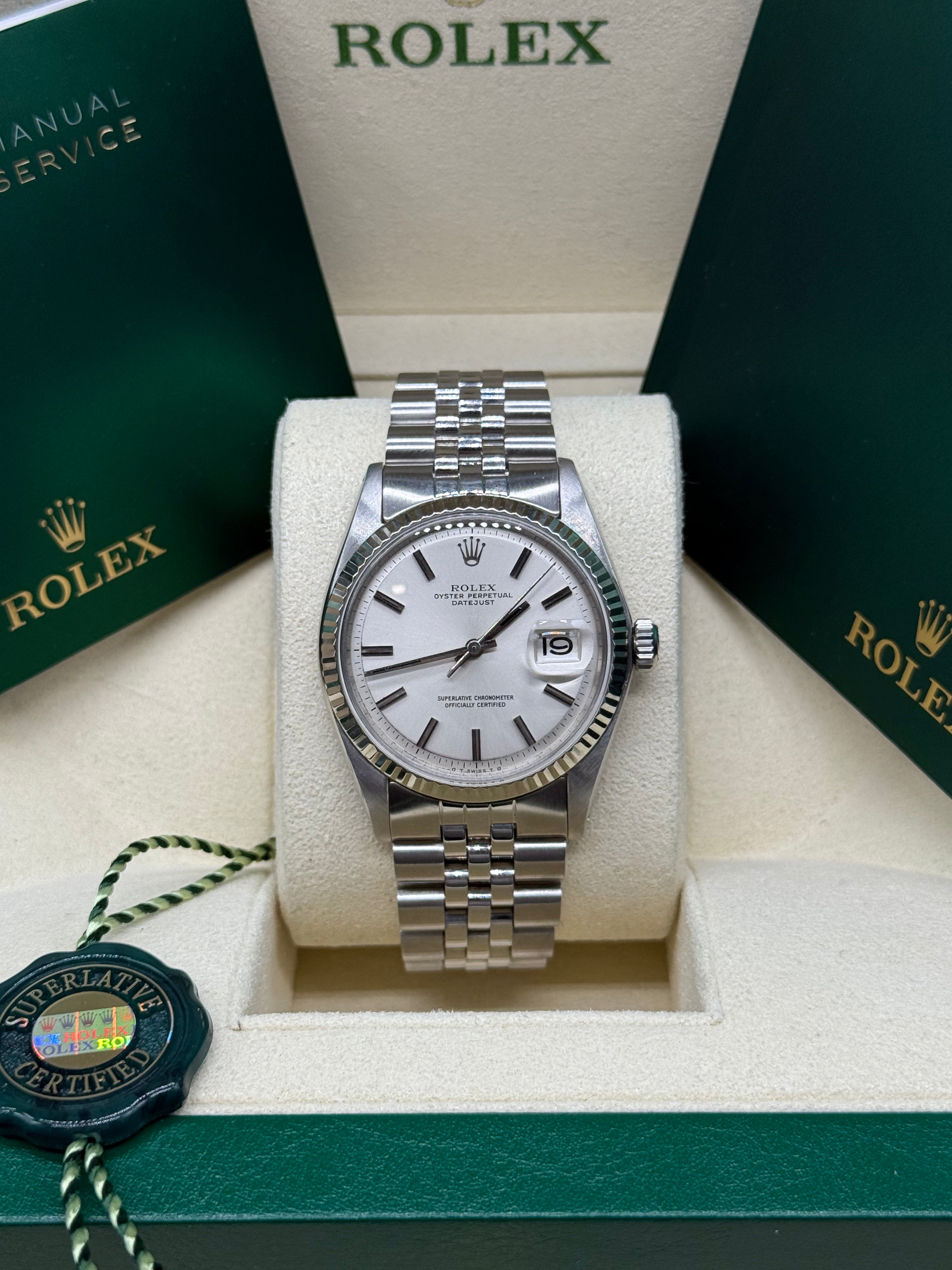 Rolex Datejust 36mm Steel and 18kt White Gold Silver Dial Jubilee Bracelet