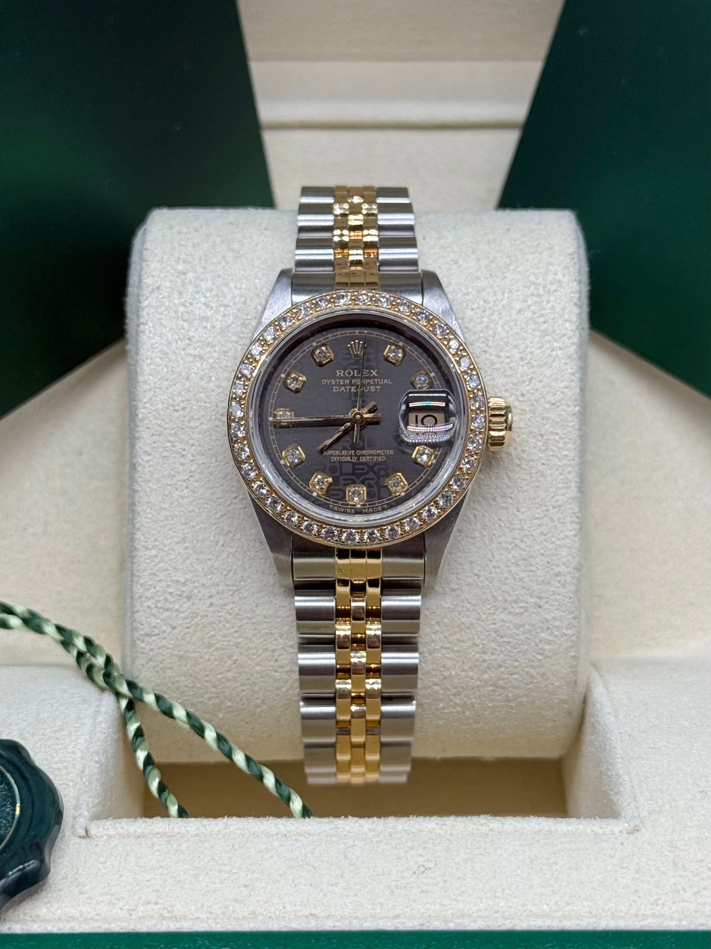 Rolex Datejust 26mm Two-Tone Steel & 18K Gold Anniversary Diamond Dial Diamond Bezel Jubilee Bracelet