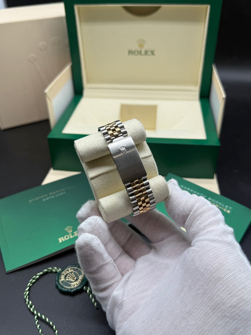Rolex Datejust 36mm Two-Tone Stainless Steel & 18K Yellow Gold Black Dial Diamond Roman Numeral Bezel Jubilee Bracelet