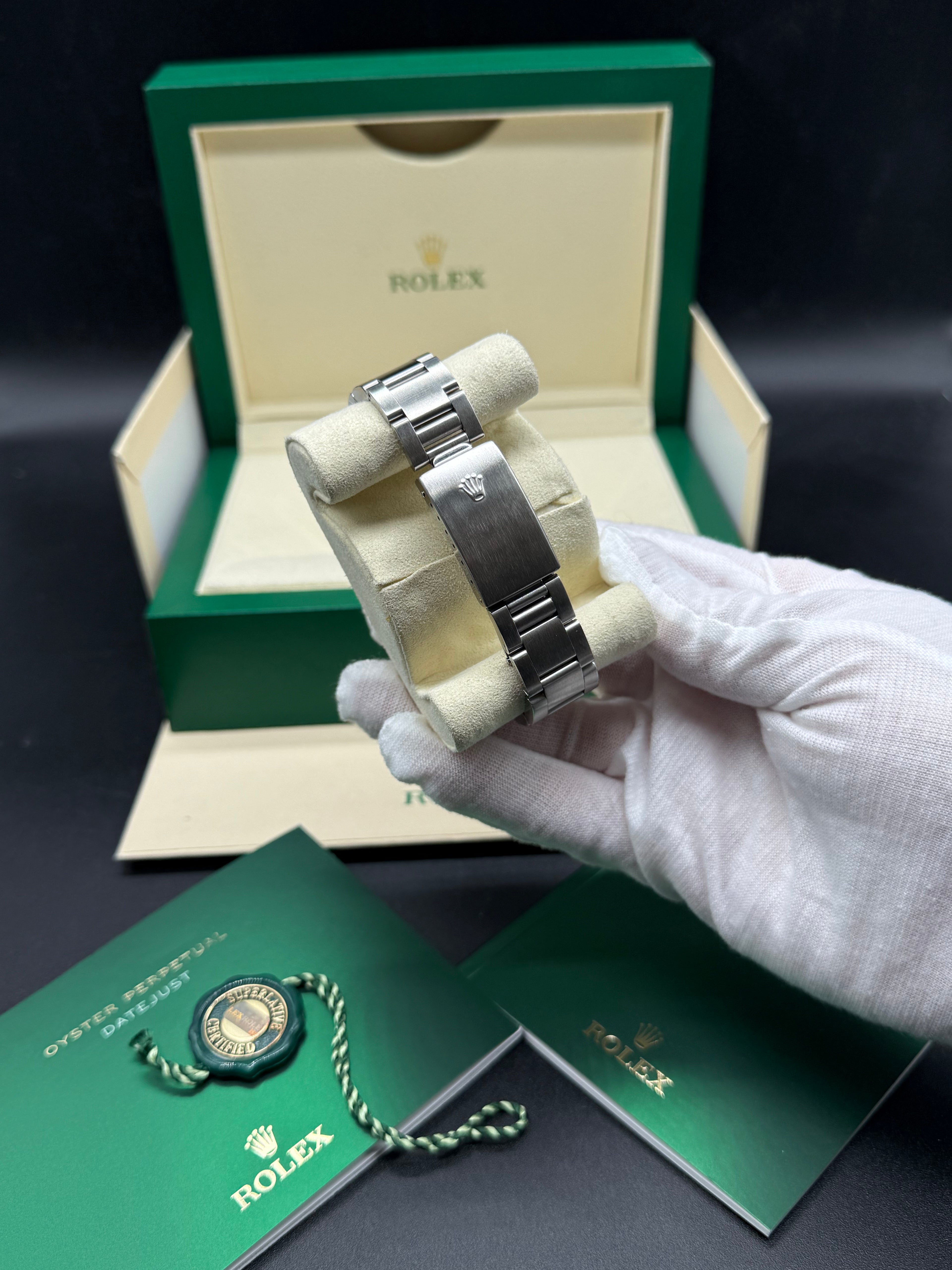 Rolex Datejust 36mm Steel Black Diamond Dial and Bezel Oyster Bracelet