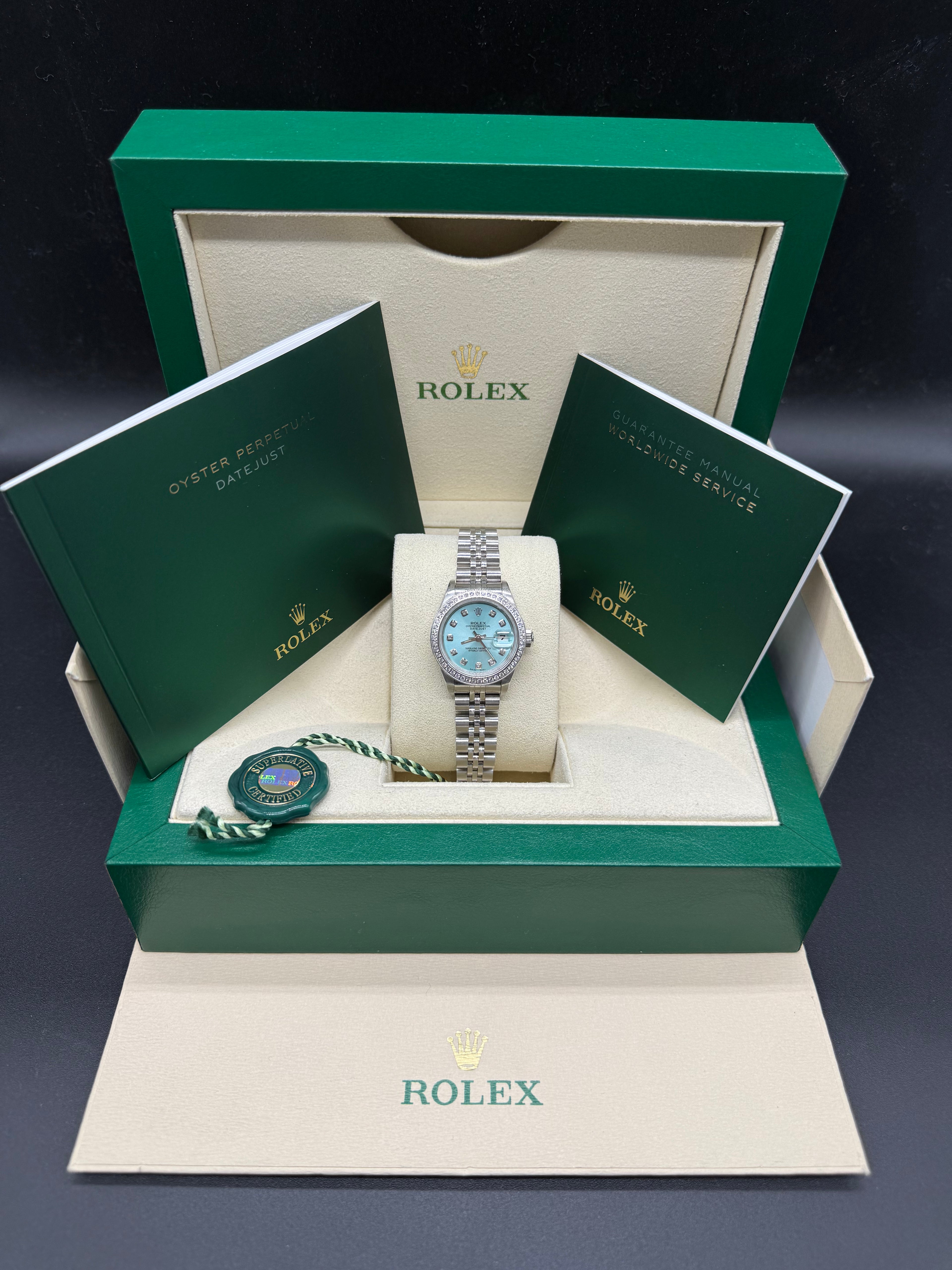 Rolex Datejust 26mm Steel Ice Blue Diamond Dial and Bezel Jubilee Bracelet