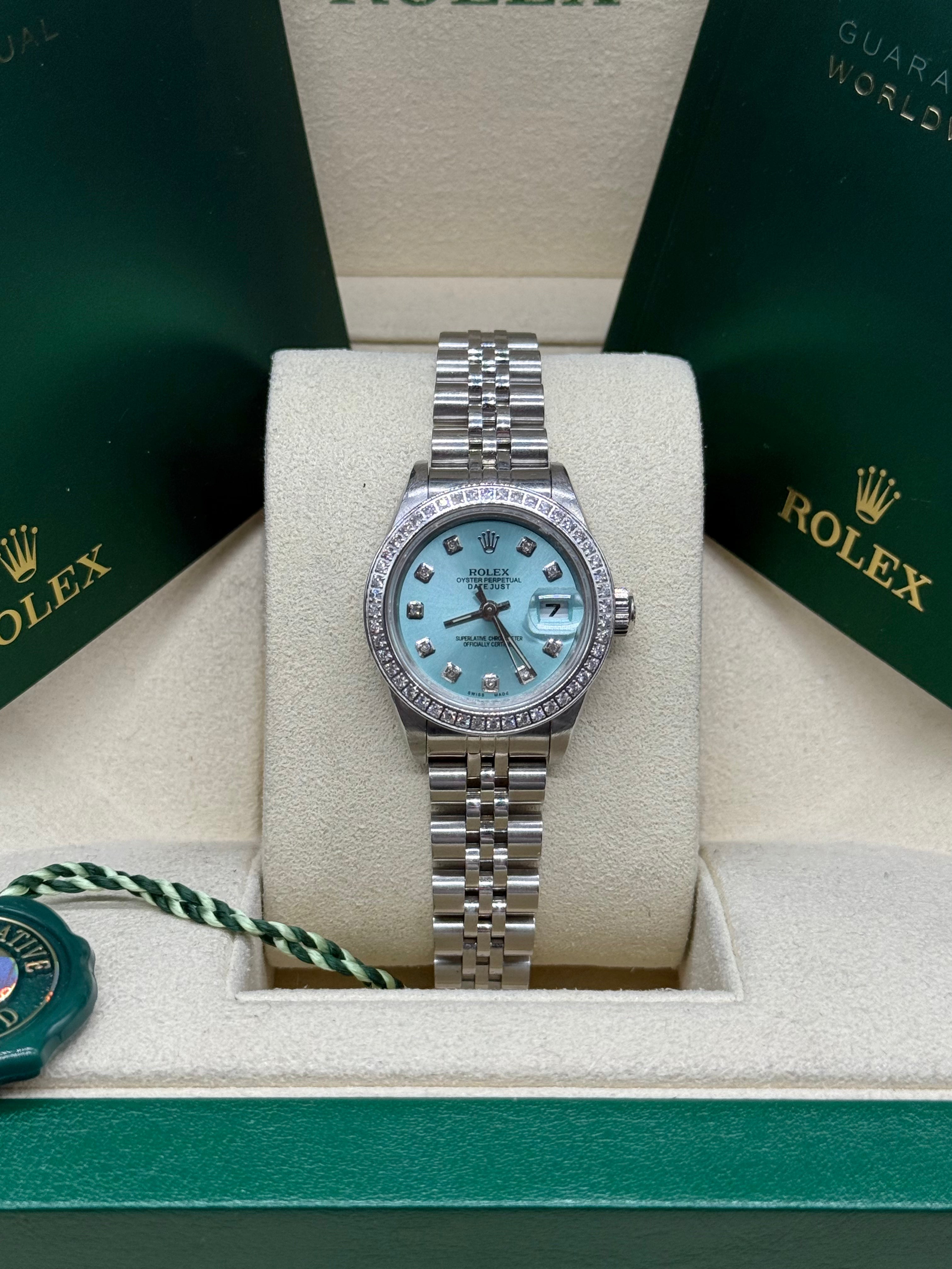 Rolex Datejust 26mm Steel Ice Blue Diamond Dial and Bezel Jubilee Bracelet