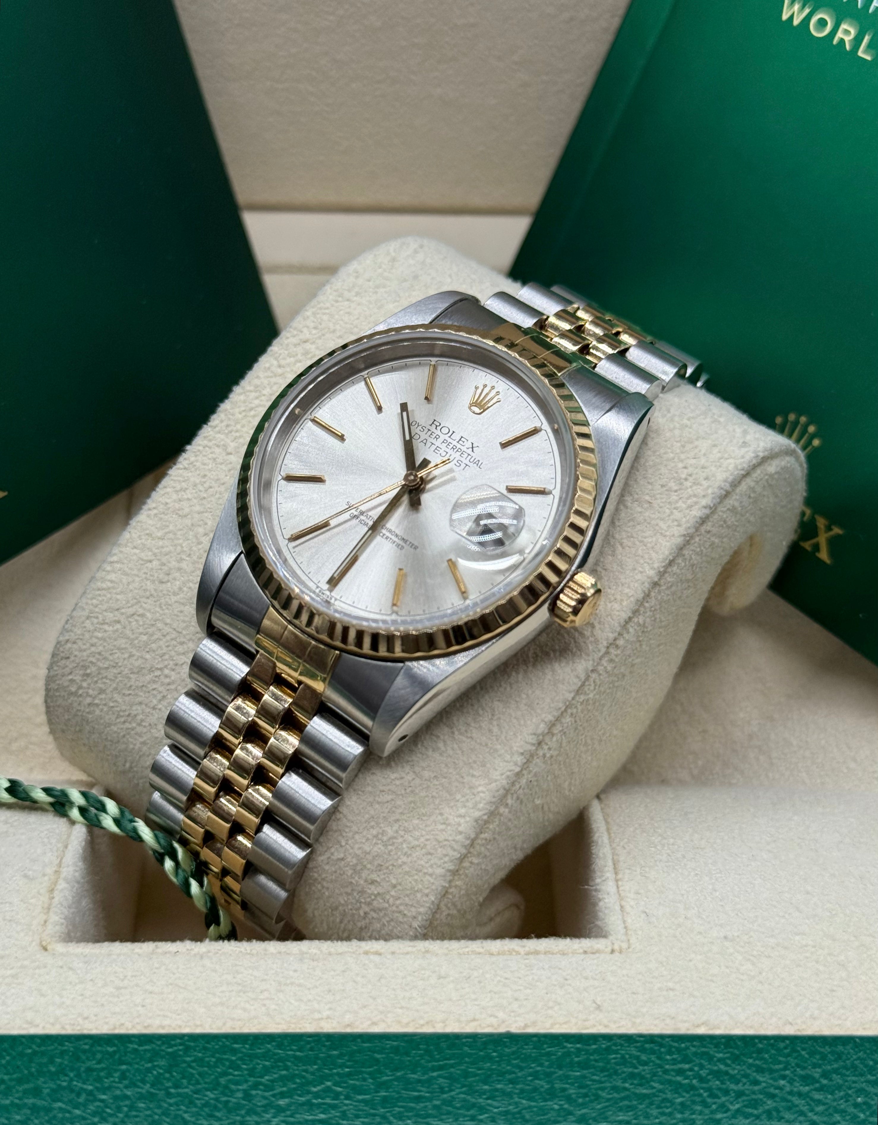 Rolex Datejust 36mm Two-Tone Stainless Steel & 18K Yellow Gold Silver Dial