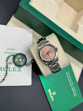 Rolex Oyster Perpetual 31mm Stainless Steel Salmon Dial Arabic & Baton Markers