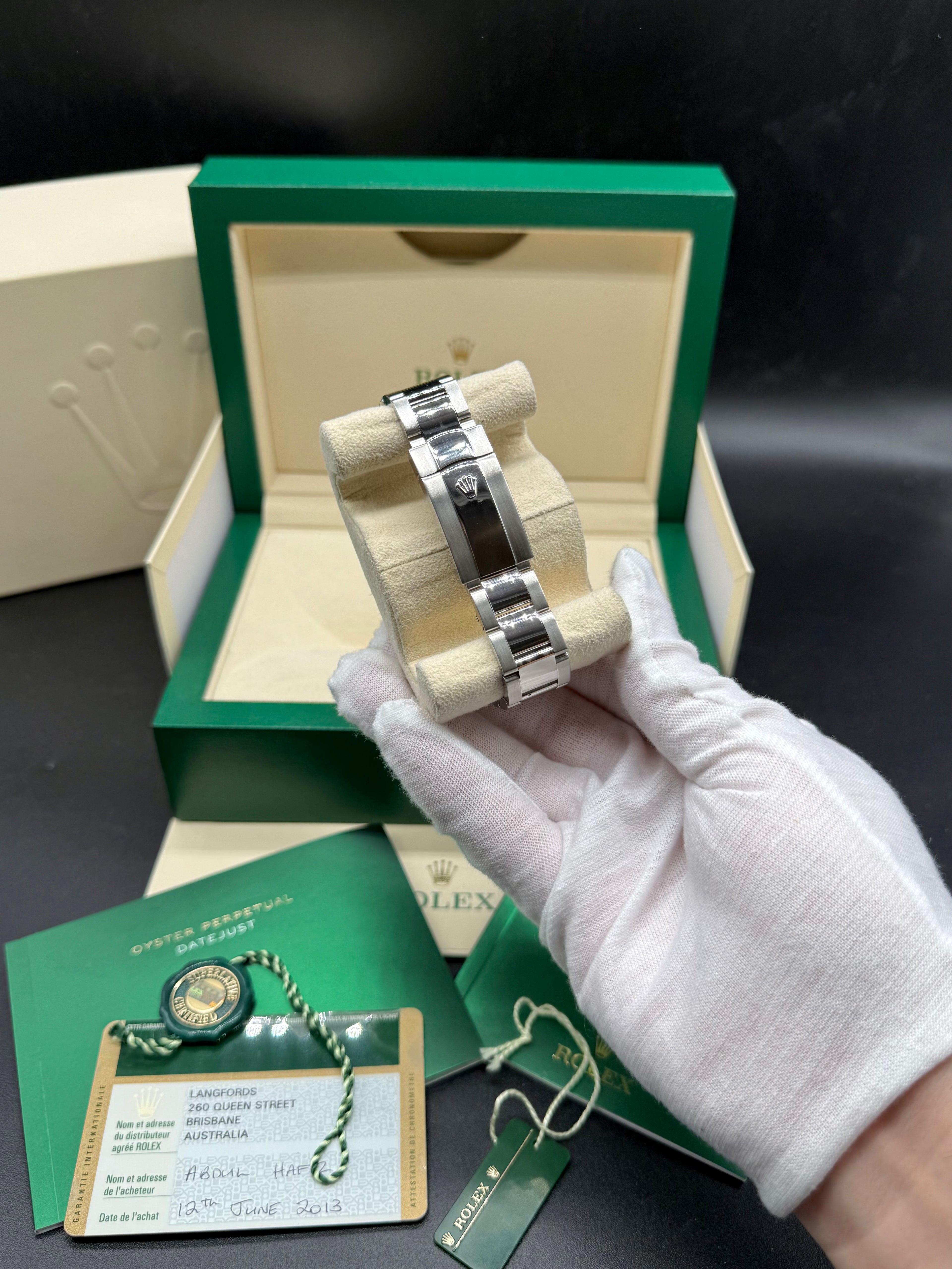 Rolex Datejust 36mm Steel Silver Roman Numeral Dial Oyster Bracelet