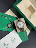 Rolex Datejust 36mm Two-Tone Stainless Steel & 18K Yellow Gold White Roman Numeral Dial Fluted Bezel Jubilee Bracelet