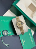 Rolex Lady-Datejust 26mm 18K Yellow Gold Champagne Stick Dial President
