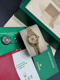Rolex Lady-Datejust 26mm 18K Yellow Gold Champagne Jubilee Diamond Dial Diamond Bezel President Bracelet
