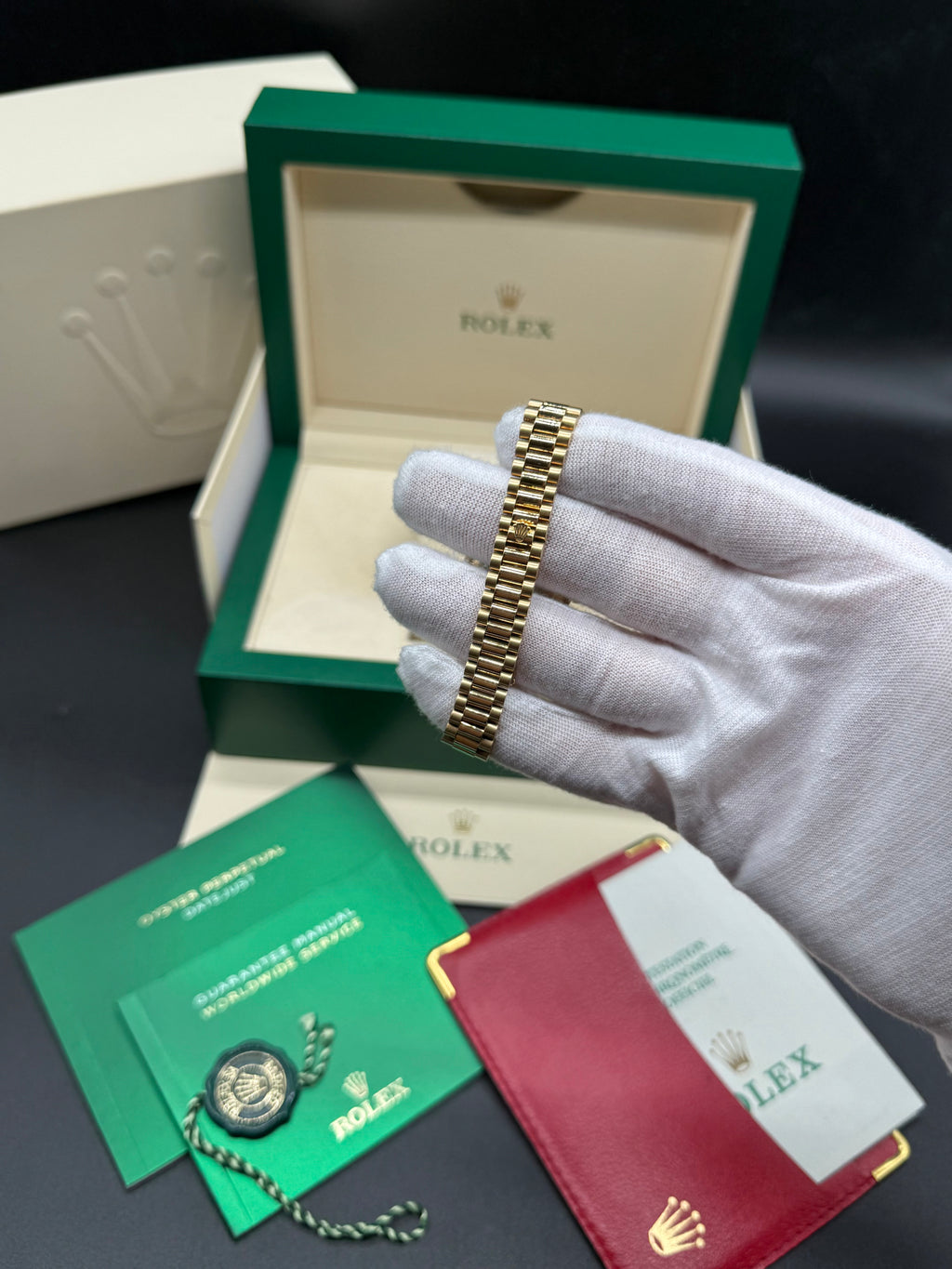 Rolex Lady-Datejust 26mm 18K Yellow Gold Ivory Jubilee Computer Diamond Dial President