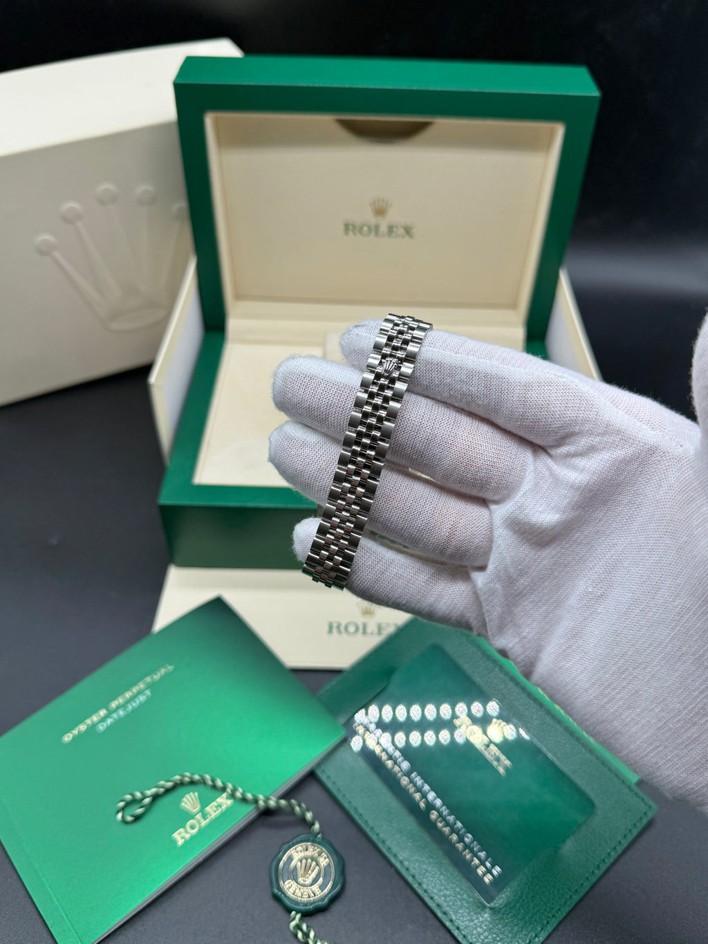 Rolex Lady-Datejust 28mm Stainless Steel Dark Rhodium Roman Numeral Dial