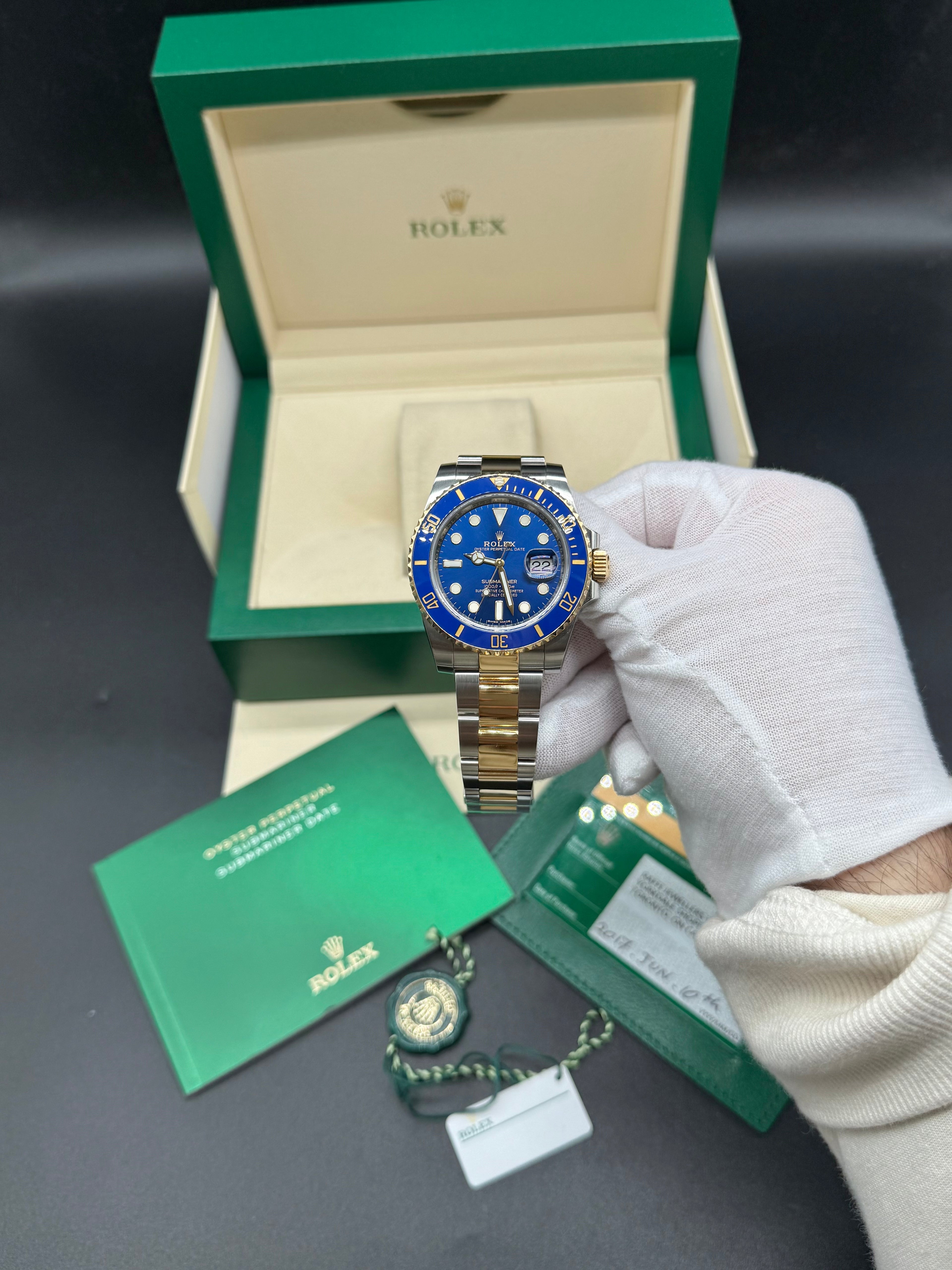 Rolex Submariner Date 40mm Two-Tone Stainless Steel & 18K Yellow Gold Blue Dial Blue Ceramic Bezel Oyster Bracelet